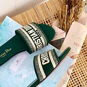 Kitlife Dior Dway Slide Green Embroidery - Size EU34 - EU42 - 5