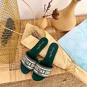 Kitlife Dior Dway Slide Green Embroidery - Size EU34 - EU42 - 4