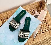 Kitlife Dior Dway Slide Green Embroidery - Size EU34 - EU42 - 1