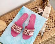 Kitlife Dior Dway Slide Deep Pink Embroidery - Size EU34 - EU42 - 1