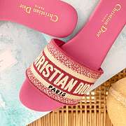 Kitlife Dior Dway Slide Deep Pink Embroidery - Size EU34 - EU42 - 5