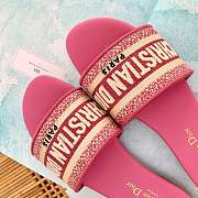 Kitlife Dior Dway Slide Deep Pink Embroidery - Size EU34 - EU42 - 4