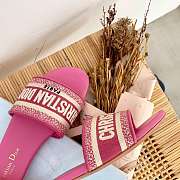 Kitlife Dior Dway Slide Deep Pink Embroidery - Size EU34 - EU42 - 3