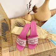 Kitlife Dior Dway Slide Deep Pink Embroidery - Size EU34 - EU42 - 2