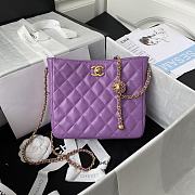Kitlife Chanel 22s Hobo Pearl Purple Bag - AS3259 - 16×19.5×8.5cm - 1