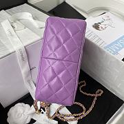 Kitlife Chanel 22s Hobo Pearl Purple Bag - AS3259 - 16×19.5×8.5cm - 3