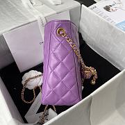 Kitlife Chanel 22s Hobo Pearl Purple Bag - AS3259 - 16×19.5×8.5cm - 4