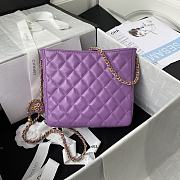 Kitlife Chanel 22s Hobo Pearl Purple Bag - AS3259 - 16×19.5×8.5cm - 5