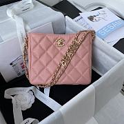 Kitlife Chanel 22s Hobo Pink Caviar Leather Bag - AS3223 - 16×19×8cm - 1