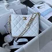 Kitlife Chanel 22s Hobo White Caviar Leather Bag - AS3223 - 16×19×8cm - 1