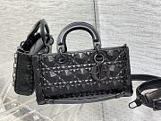 Kitlife Dior Lady Black Cannage Calfskin with Diamond Motif - 26x5x13.5cm - 4