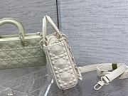 Kitlife Dior Lady White Cannage Calfskin with Diamond Motif - 26x5x13.5cm - 6