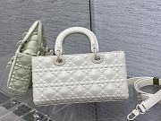 Kitlife Dior Lady White Cannage Calfskin with Diamond Motif - 26x5x13.5cm - 3