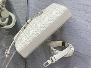 Kitlife Dior Lady White Cannage Calfskin with Diamond Motif - 26x5x13.5cm - 4