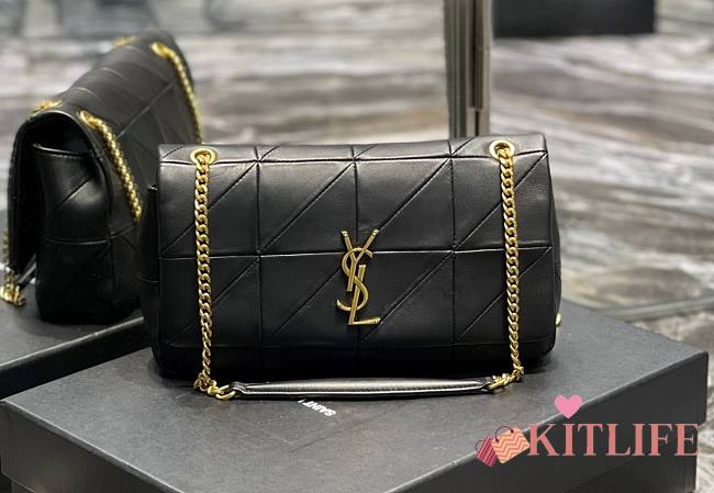 Kitlife YSL Medium CARRE RIVE GAUCHE IN Black LAMBSKIN - 515821 - 25 X 15 X 7,5 CM - 1