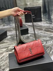 Kitlife YSL Medium CARRE RIVE GAUCHE IN Red LAMBSKIN - 515821 - 25 X 15 X 7,5 CM - 5