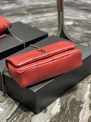 Kitlife YSL Medium CARRE RIVE GAUCHE IN Red LAMBSKIN - 515821 - 25 X 15 X 7,5 CM - 4