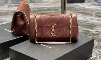 Kitlife YSL Medium CARRE RIVE GAUCHE IN BURNT BRICK LAMBSKIN - 515821 - 25 X 15 X 7,5 CM