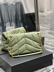 Kitlife YSL Medium Louou Puffer in Lambskin Green Bag - 29x17x11cm - 4