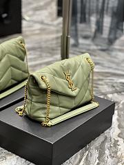 Kitlife YSL Medium Louou Puffer in Lambskin Green Bag - 29x17x11cm - 5