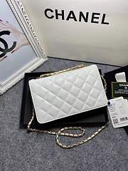 Kitlife Chanel WOC in lambskin white bag 19cm - 6