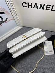 Kitlife Chanel WOC in lambskin white bag 19cm - 3