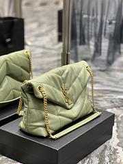 Kitlife YSL Large Louou Puffer in Lambskin Green Bag - 35x23x13.5cm - 2