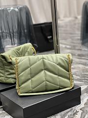 Kitlife YSL Large Louou Puffer in Lambskin Green Bag - 35x23x13.5cm - 5