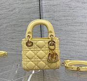 Kitlife Dior Micro Lady Yellow Cannage Lambskin - 12x10x5cm - 1