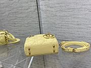 Kitlife Dior Micro Lady Yellow Cannage Lambskin - 12x10x5cm - 3