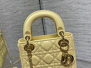 Kitlife Dior Mini Lady Yellow Cannage Lambskin - 17cm - 3