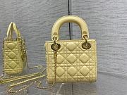 Kitlife Dior Mini Lady Yellow Cannage Lambskin - 17cm - 4