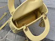 Kitlife Dior Mini Lady Yellow Cannage Lambskin - 17cm - 5