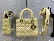 Kitlife Dior Small Lady Yellow Cannage Lambskin - 20cm - 1