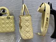 Kitlife Dior Small Lady Yellow Cannage Lambskin - 20cm - 3