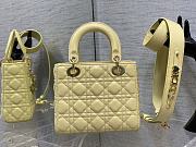 Kitlife Dior Small Lady Yellow Cannage Lambskin - 20cm - 2