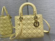 Kitlife Dior Medium Lady Yellow Cannage Lambskin - 24cm - 1