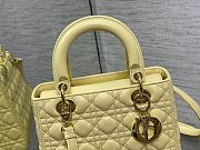 Kitlife Dior Medium Lady Yellow Cannage Lambskin - 24cm - 2