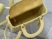 Kitlife Dior Medium Lady Yellow Cannage Lambskin - 24cm - 3