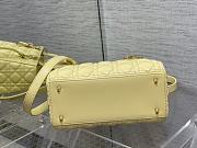 Kitlife Dior Medium Lady Yellow Cannage Lambskin - 24cm - 4