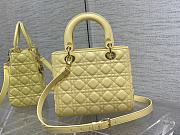 Kitlife Dior Medium Lady Yellow Cannage Lambskin - 24cm - 6