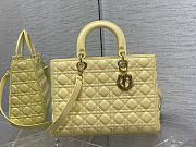 Kitlife Dior Large Lady Yellow Cannage Lambskin - 32 x 25 x 11 cm - 1