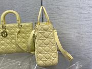 Kitlife Dior Large Lady Yellow Cannage Lambskin - 32 x 25 x 11 cm - 4