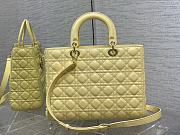 Kitlife Dior Large Lady Yellow Cannage Lambskin - 32 x 25 x 11 cm - 3