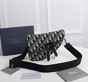 Kitlife Dior Saddle Bag Beige and Black Dior Oblique Jacquard - 21cm x 16cm x 3cm - 1