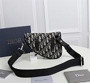 Kitlife Dior Saddle Bag Beige and Black Dior Oblique Jacquard - 21cm x 16cm x 3cm - 3