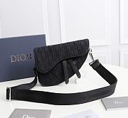 Kitlife Dior Saddle Bag Black Dior Oblique Jacquard - 21cm x 16cm x 3cm - 1