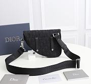 Kitlife Dior Saddle Bag Black Dior Oblique Jacquard - 21cm x 16cm x 3cm - 6