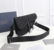 Kitlife Dior Saddle Bag Black Dior Oblique Jacquard - 21cm x 16cm x 3cm - 5