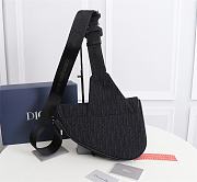 Kitlife Dior Saddle Bag Black Dior Oblique Jacquard - 20 x 28.6 x 5 cm - 6